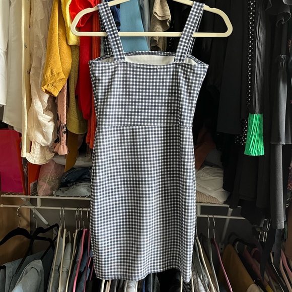 PLT Navy Gingham Bodycon Dress - Picture 3 of 6
